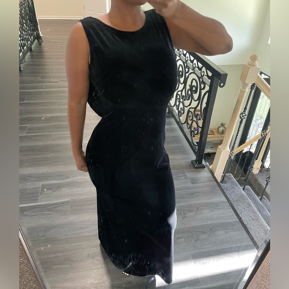 Vintage Lace Open Back Gown Dress - Picture 6 of 6